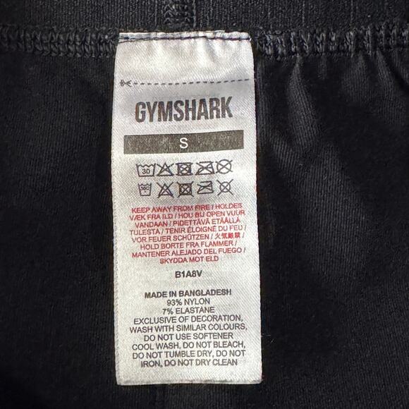 Gymshark Small Vision Jacquard Leggings Mid-Rise Wicking Seamless Stretch Black - Picture 7 of 8